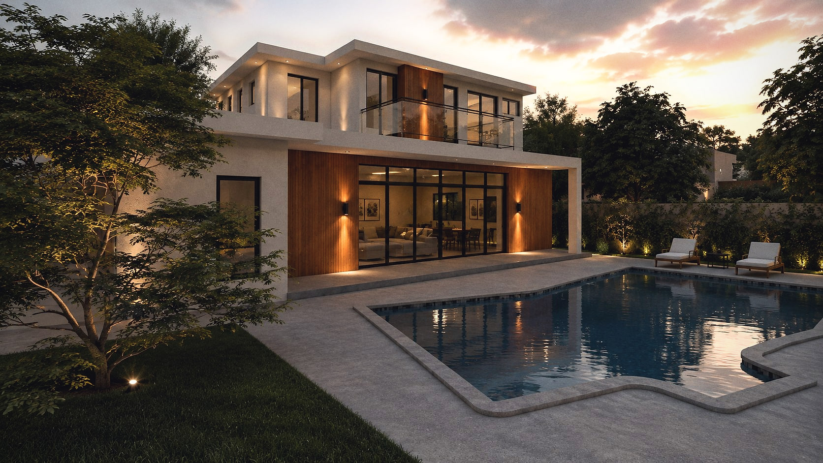 Design rendering of a Single family project in Woodland Hills, California by M&N Home Design