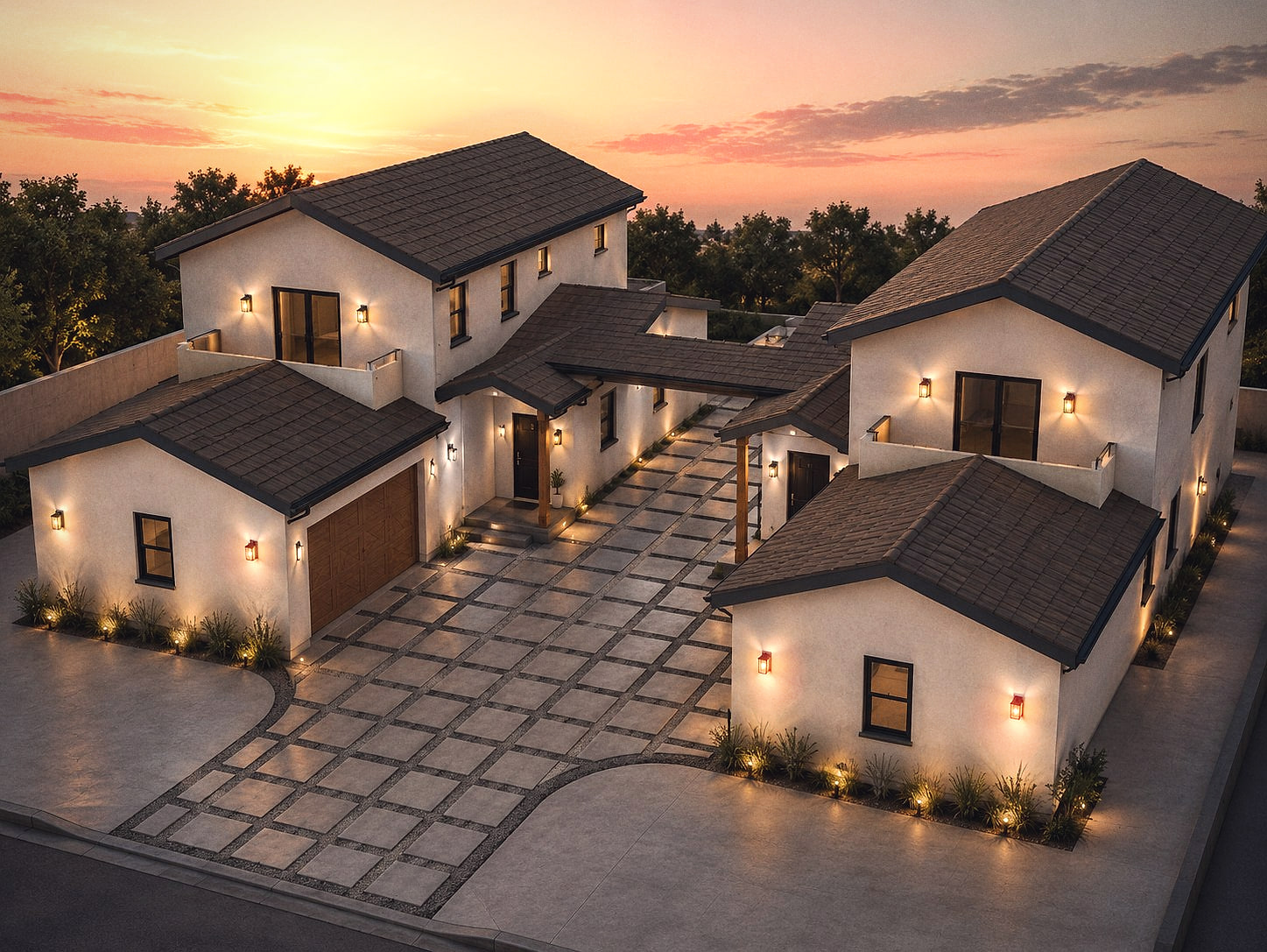 Design rendering of Modern farmhouse in Woodland Hills, California — view 2